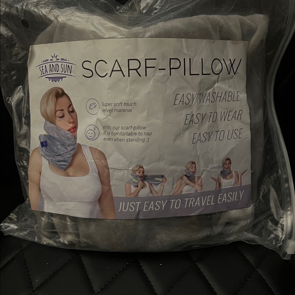 Sea and Sun Gray Scarf-Pillow